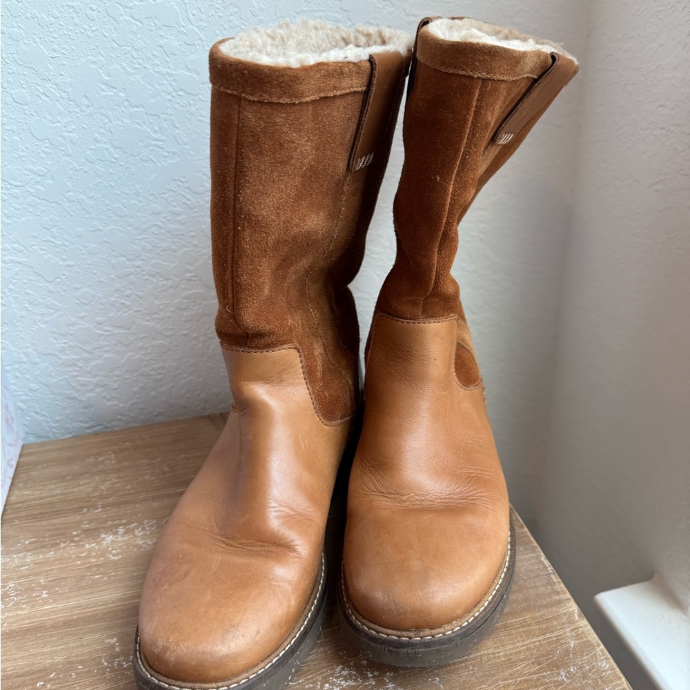 Clark Brown Leather and Suede Boots